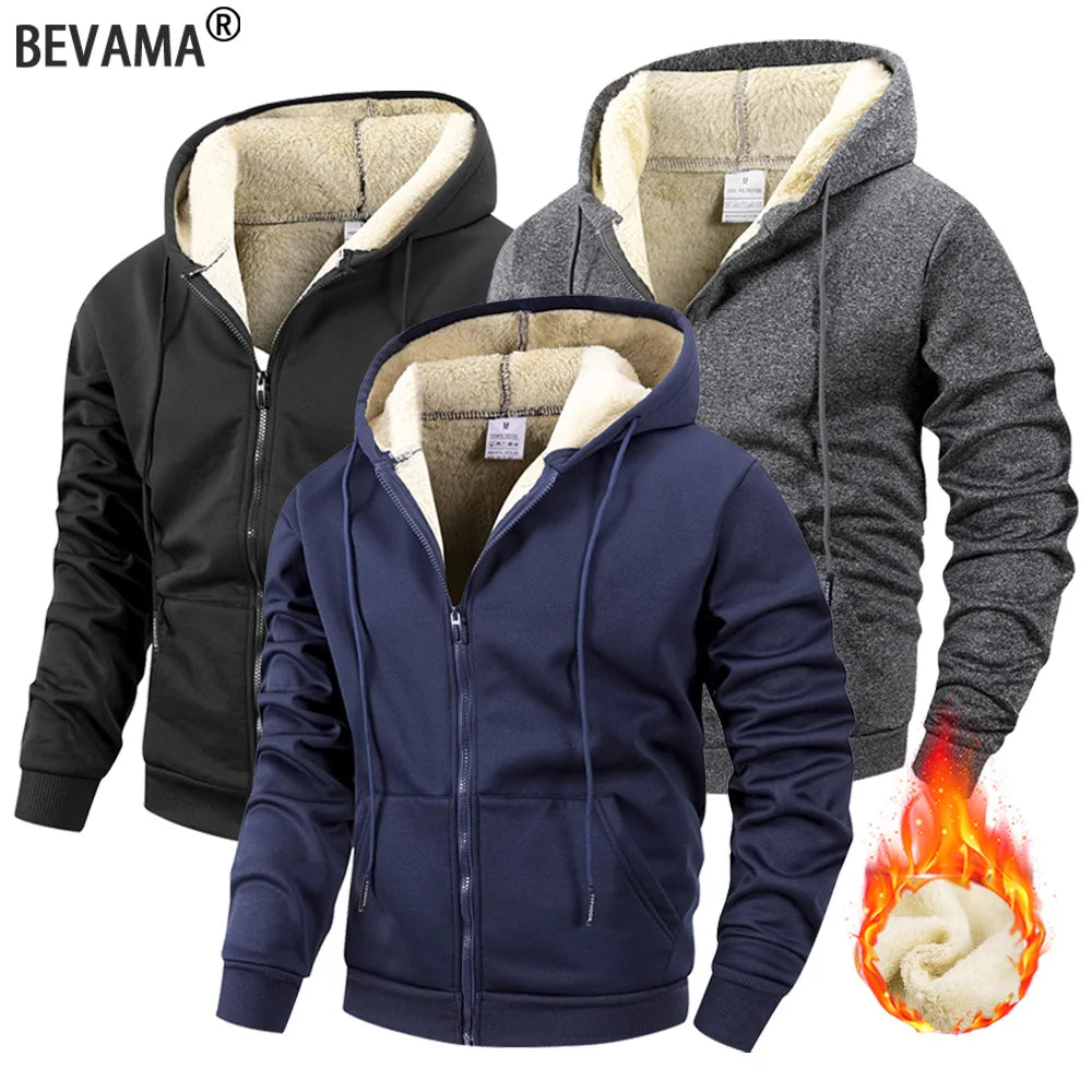Winter Men's Zipper Jacket Fleece !