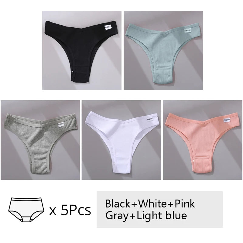 5Pcs/Set Women Cotton Brazilian Panties !