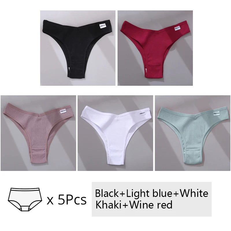 5Pcs/Set Women Cotton Brazilian Panties !