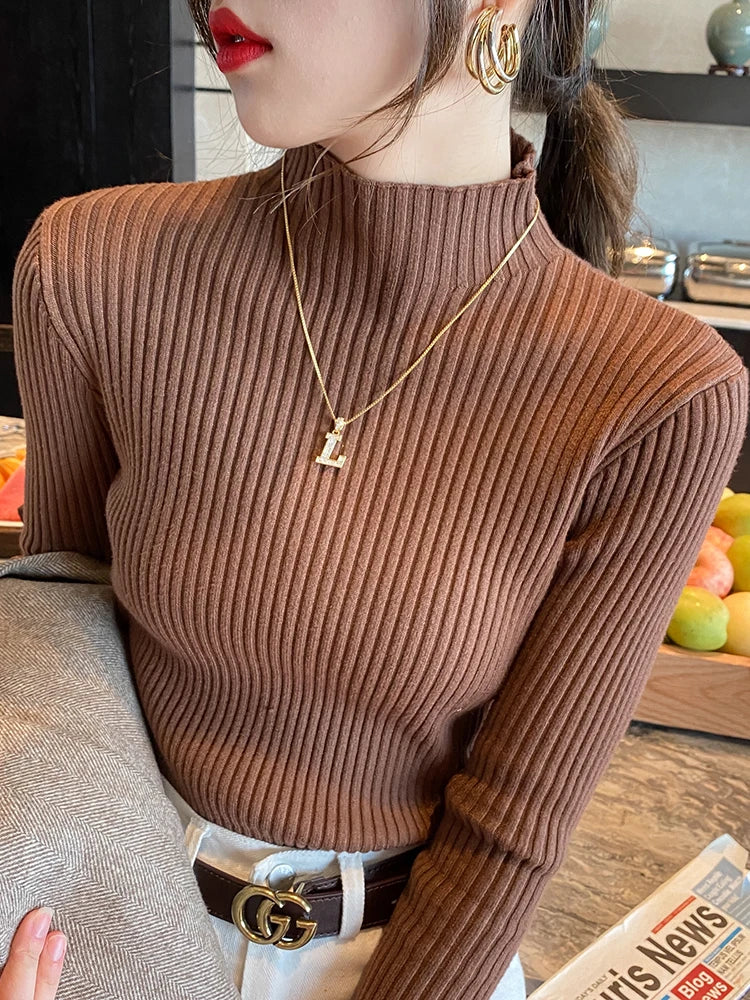 2025 Autumn and Winter Women's Solid Round Neck Sweater !