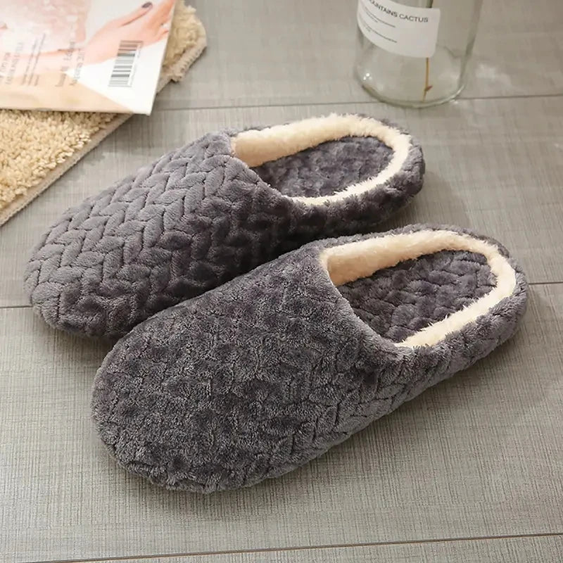 Unisex Fluffy Home Slippers Soft Lightweight Anti Slip Comfortable Indoor Slides for Autumn Winter !