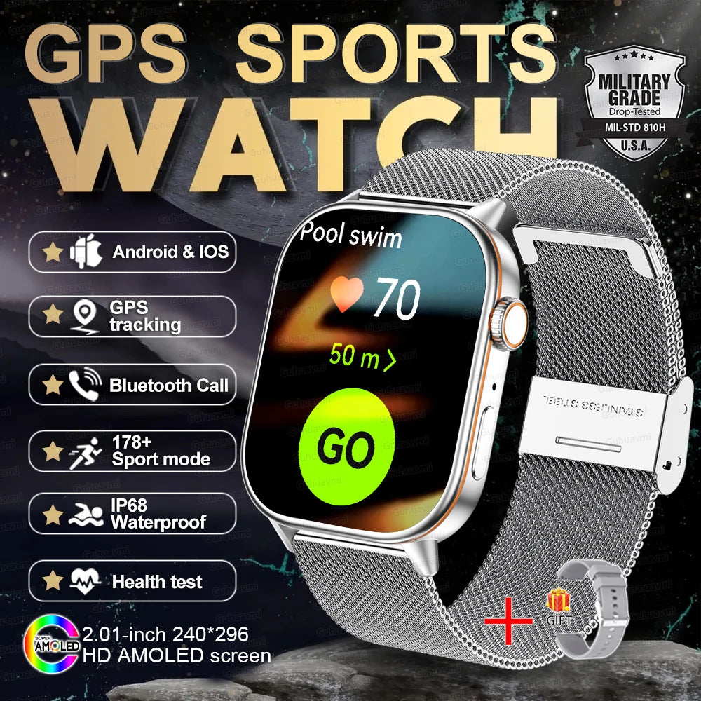 New Ultra GPS Smart Watch 5 ATM Waterproof!