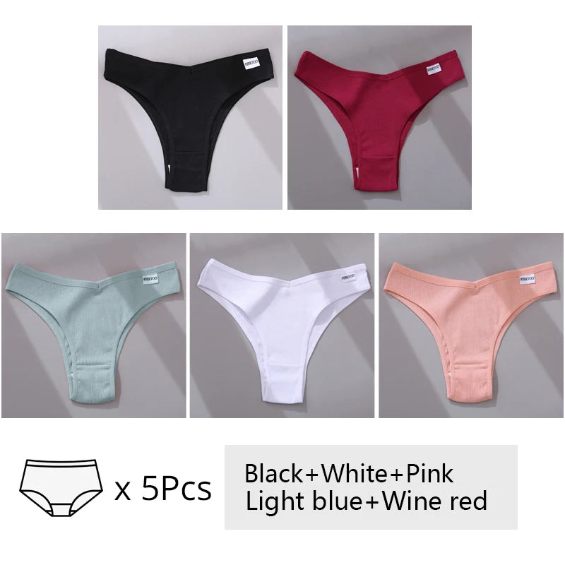 5Pcs/Set Women Cotton Brazilian Panties !