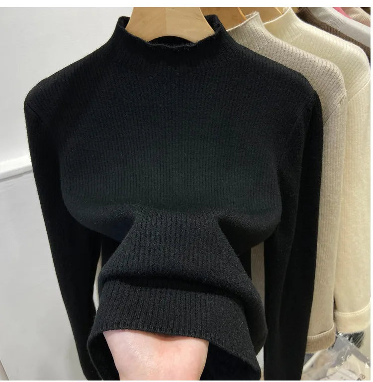 2025 Autumn and Winter Women's Solid Round Neck Sweater !