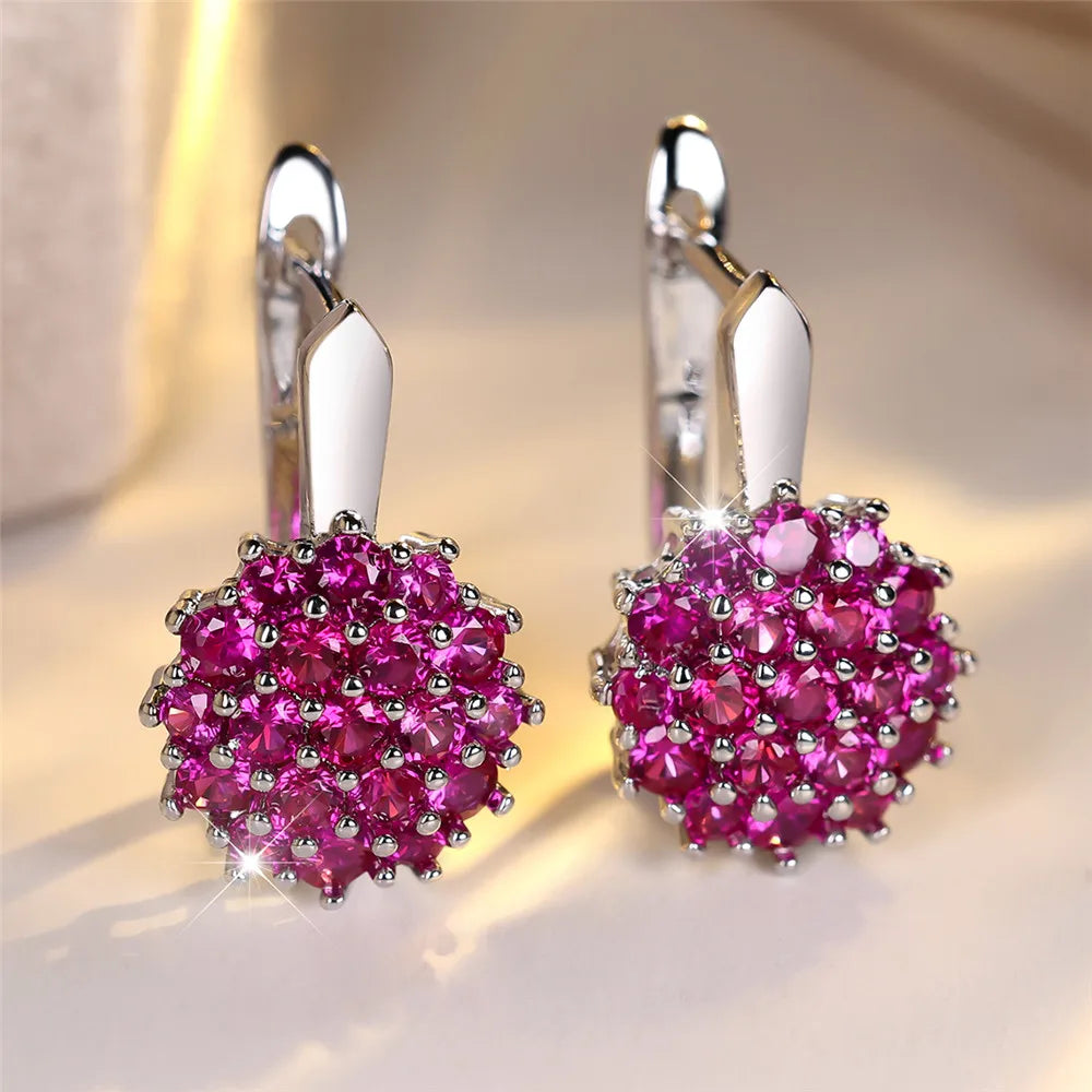 Multicolor Crystal Hoops!