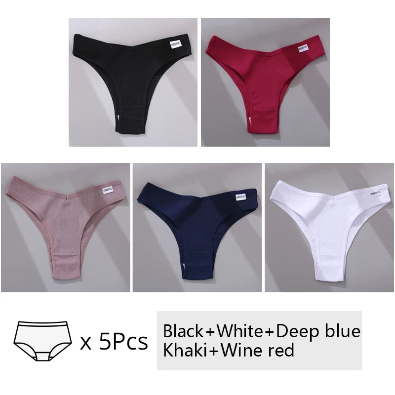 5Pcs/Set Women Cotton Brazilian Panties !