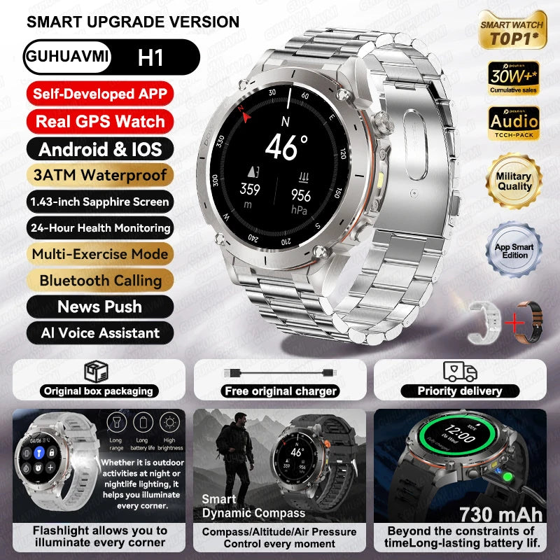 2025New Smart Watch Men 3ATM Waterproof  !