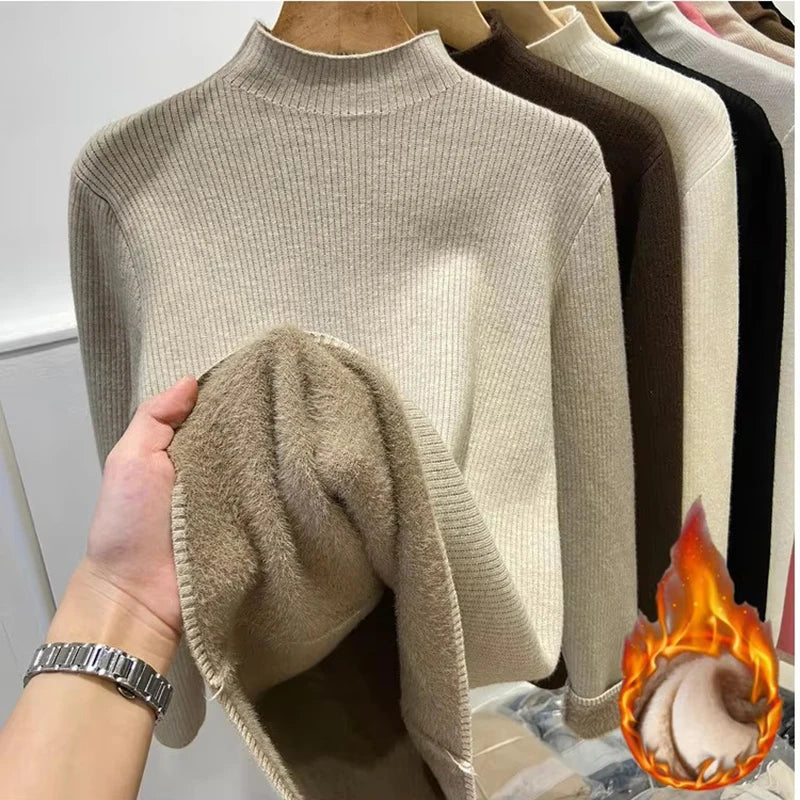 2025 Autumn and Winter Women's Solid Round Neck Sweater !