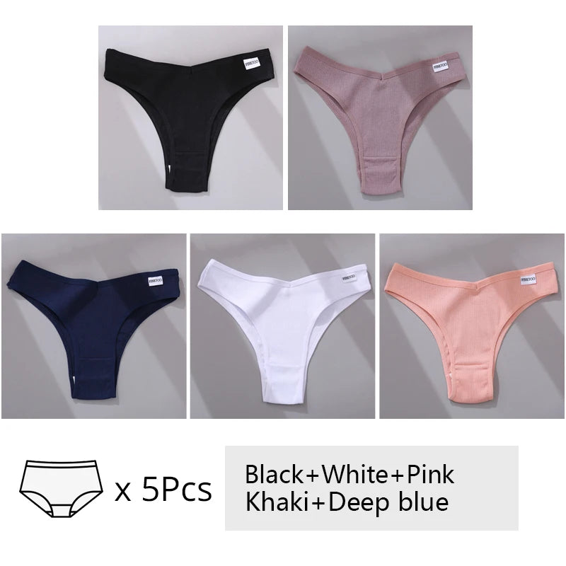 5Pcs/Set Women Cotton Brazilian Panties !