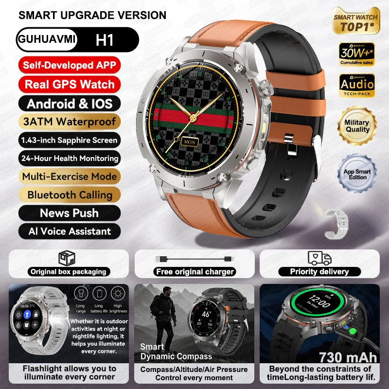 2025New Smart Watch Men 3ATM Waterproof  !