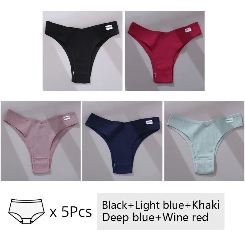 5Pcs/Set Women Cotton Brazilian Panties !