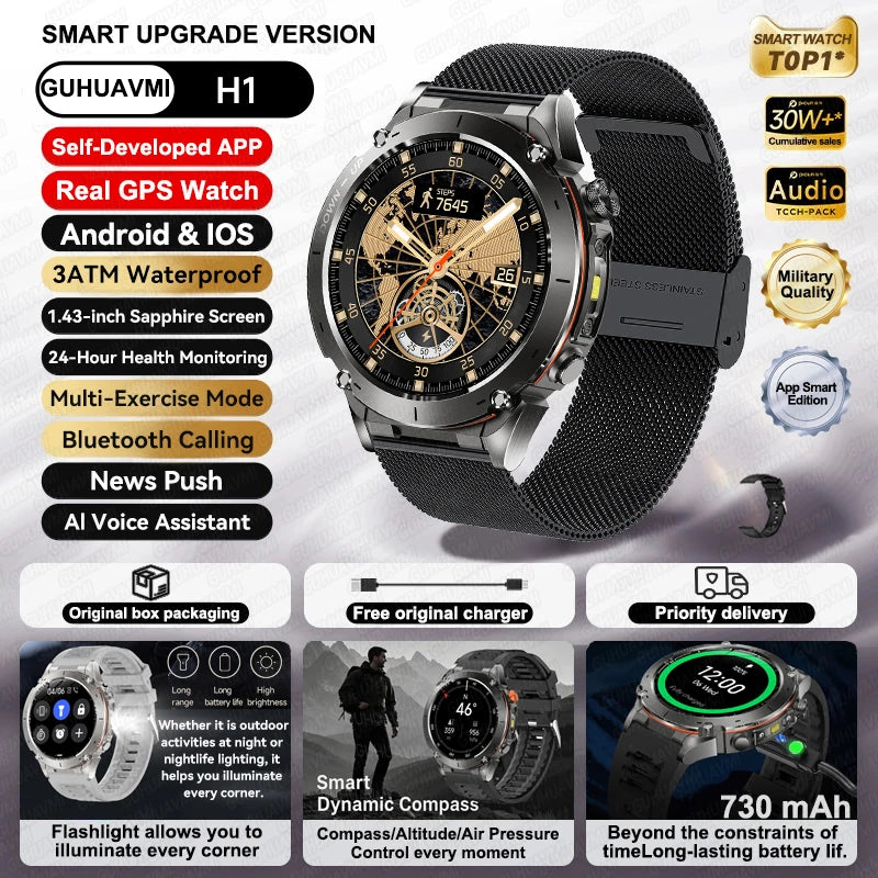 2025New Smart Watch Men 3ATM Waterproof  !