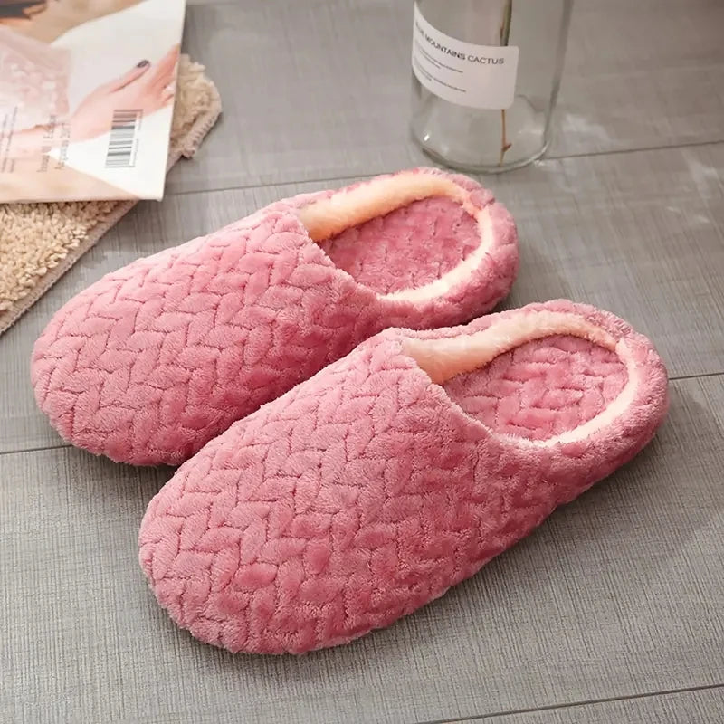 Unisex Fluffy Home Slippers Soft Lightweight Anti Slip Comfortable Indoor Slides for Autumn Winter !