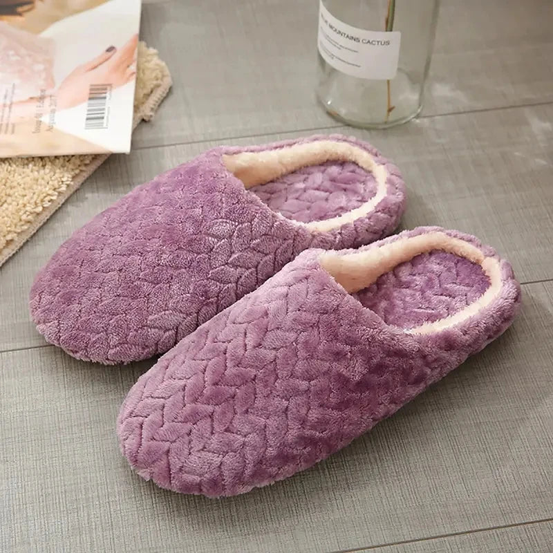 Unisex Fluffy Home Slippers Soft Lightweight Anti Slip Comfortable Indoor Slides for Autumn Winter !