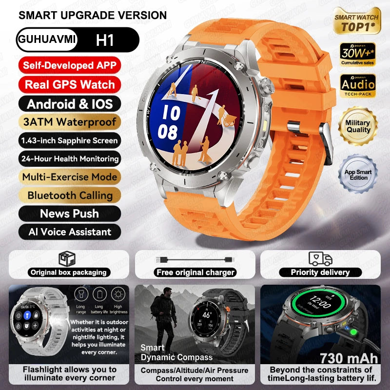 2025New Smart Watch Men 3ATM Waterproof  !