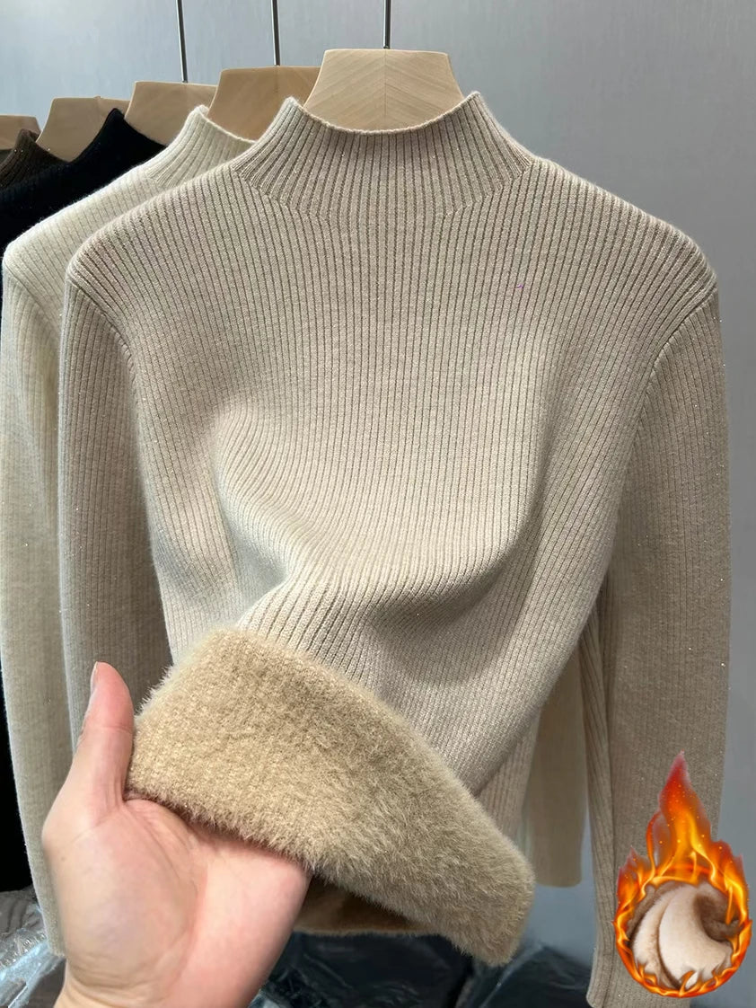 2025 Autumn and Winter Women's Solid Round Neck Sweater !