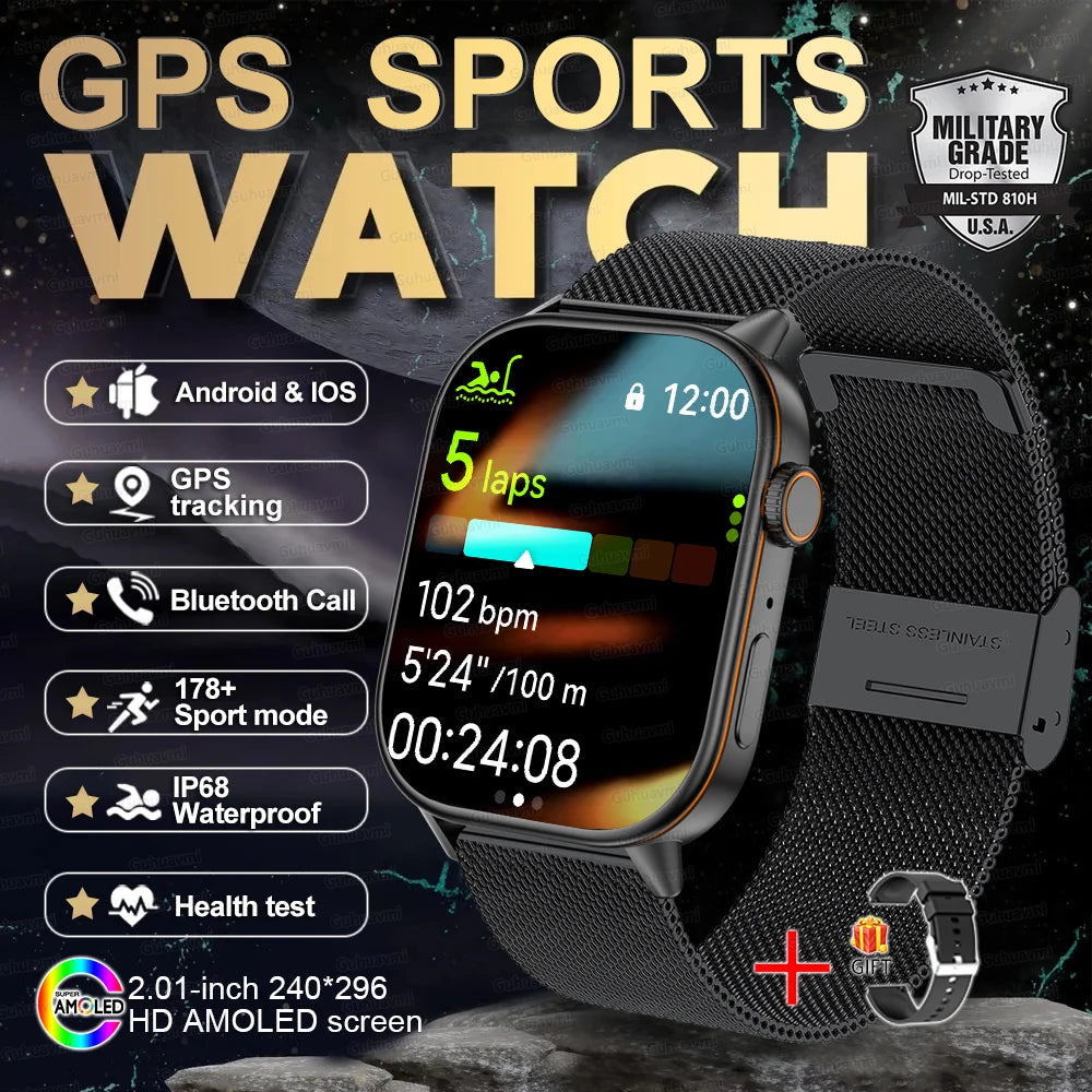 New Ultra GPS Smart Watch 5 ATM Waterproof!