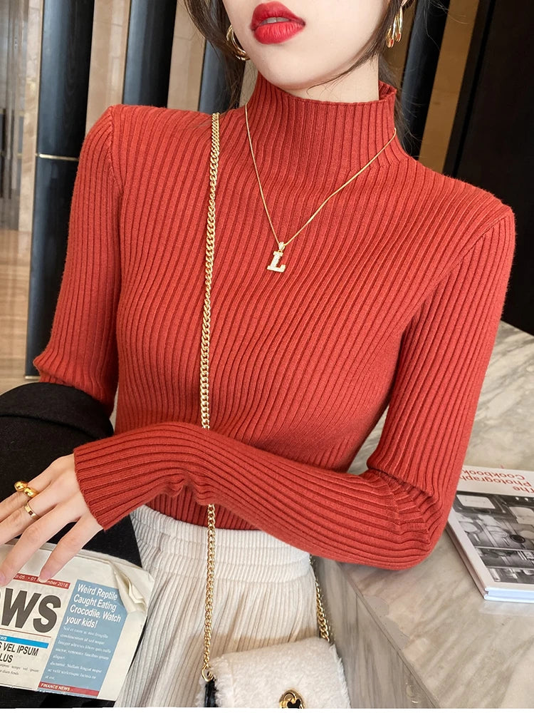 2025 Autumn and Winter Women's Solid Round Neck Sweater !