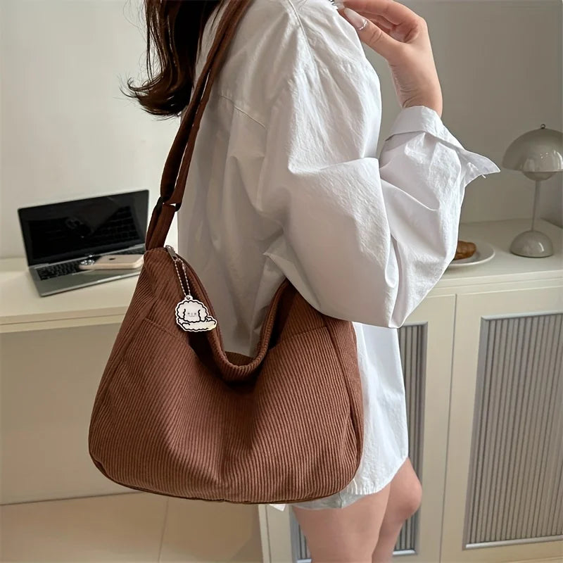 Women’s Corduroy Shoulder Bag!