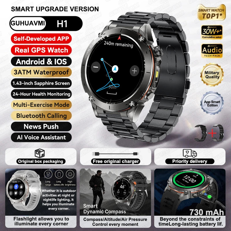 2025New Smart Watch Men 3ATM Waterproof  !