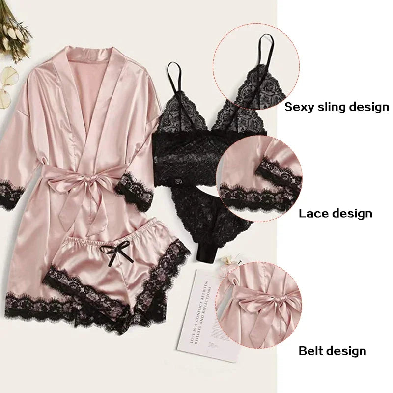 4 Pieces Woman Sleepwear !