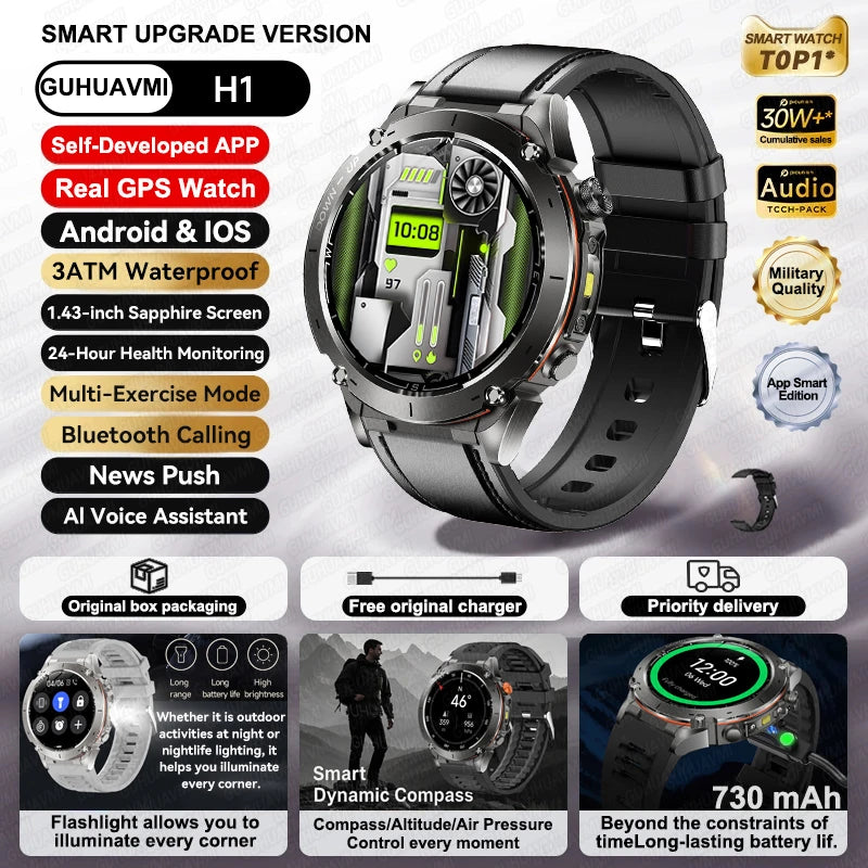 2025New Smart Watch Men 3ATM Waterproof  !