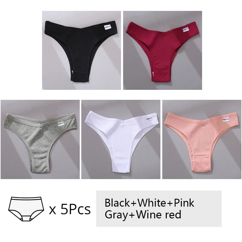 5Pcs/Set Women Cotton Brazilian Panties !