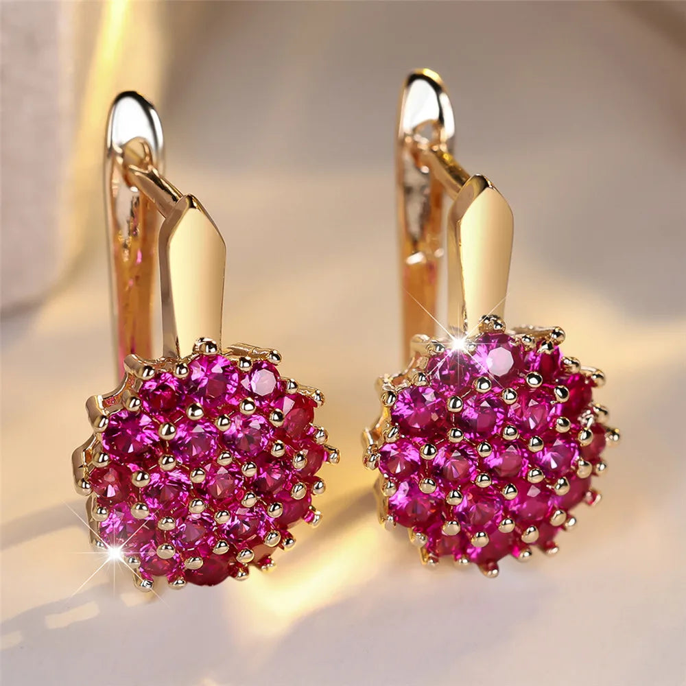 Multicolor Crystal Hoops!