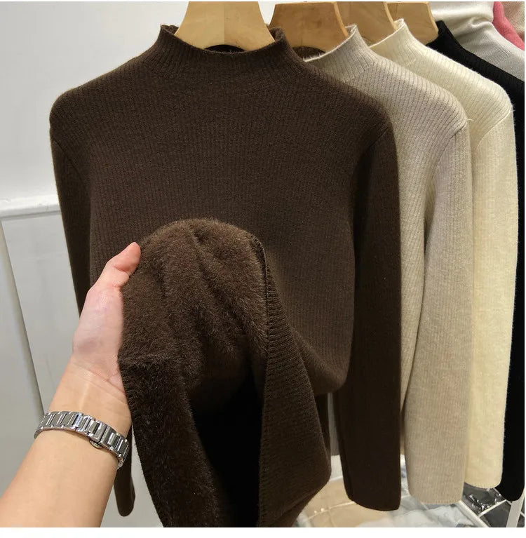 2025 Autumn and Winter Women's Solid Round Neck Sweater !