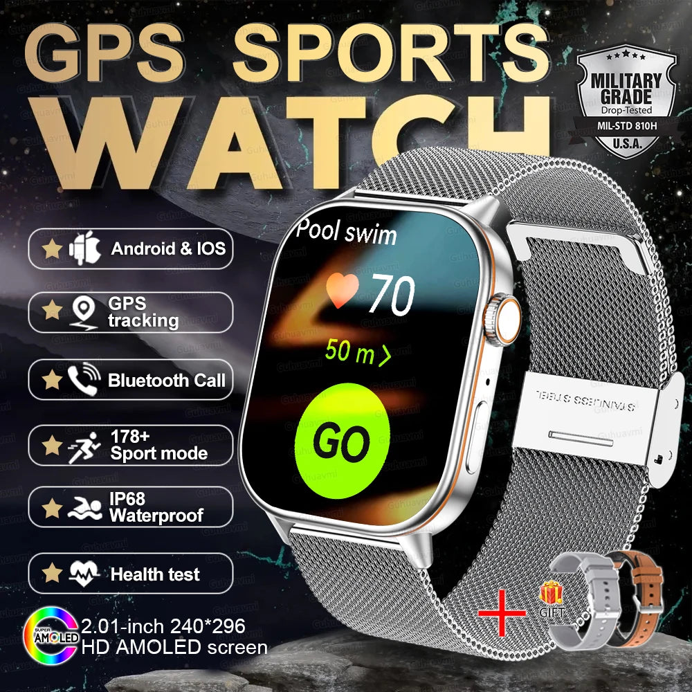 New Ultra GPS Smart Watch 5 ATM Waterproof!