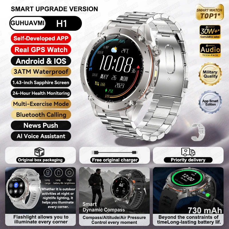 2025New Smart Watch Men 3ATM Waterproof  !