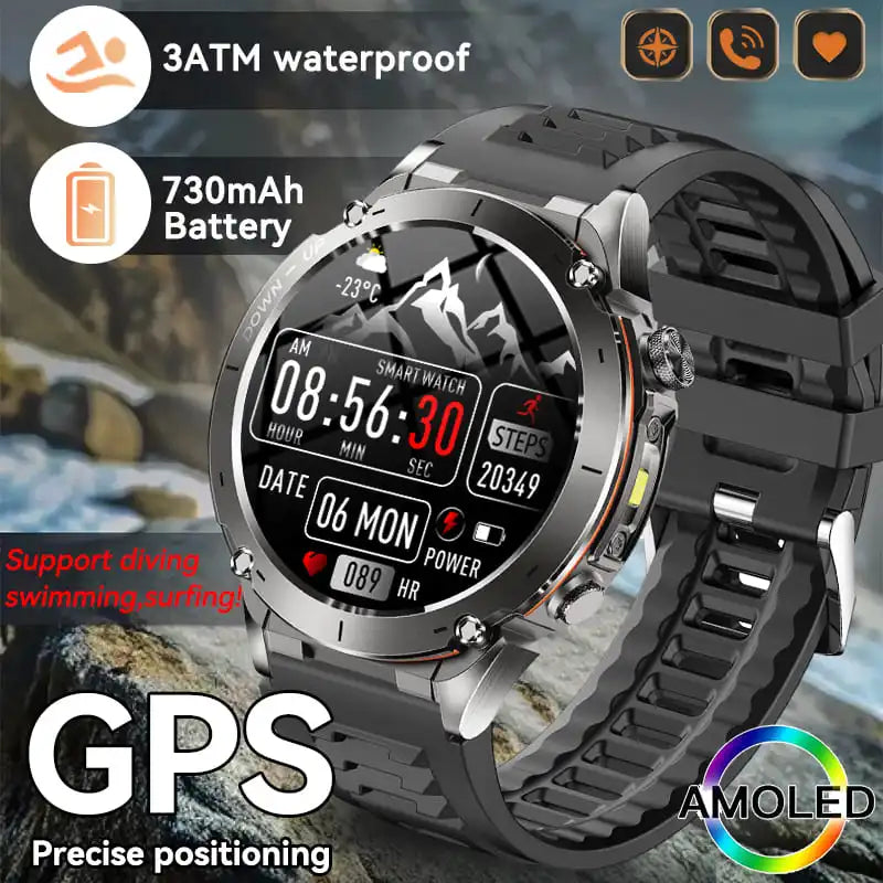 2025New Smart Watch Men 3ATM Waterproof  !