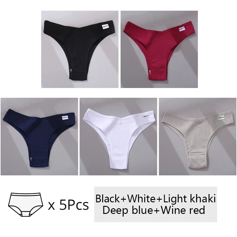 5Pcs/Set Women Cotton Brazilian Panties !