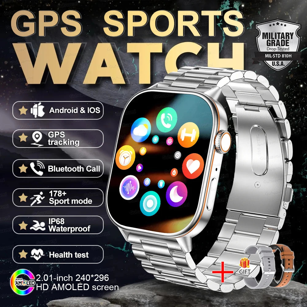 New Ultra GPS Smart Watch 5 ATM Waterproof!