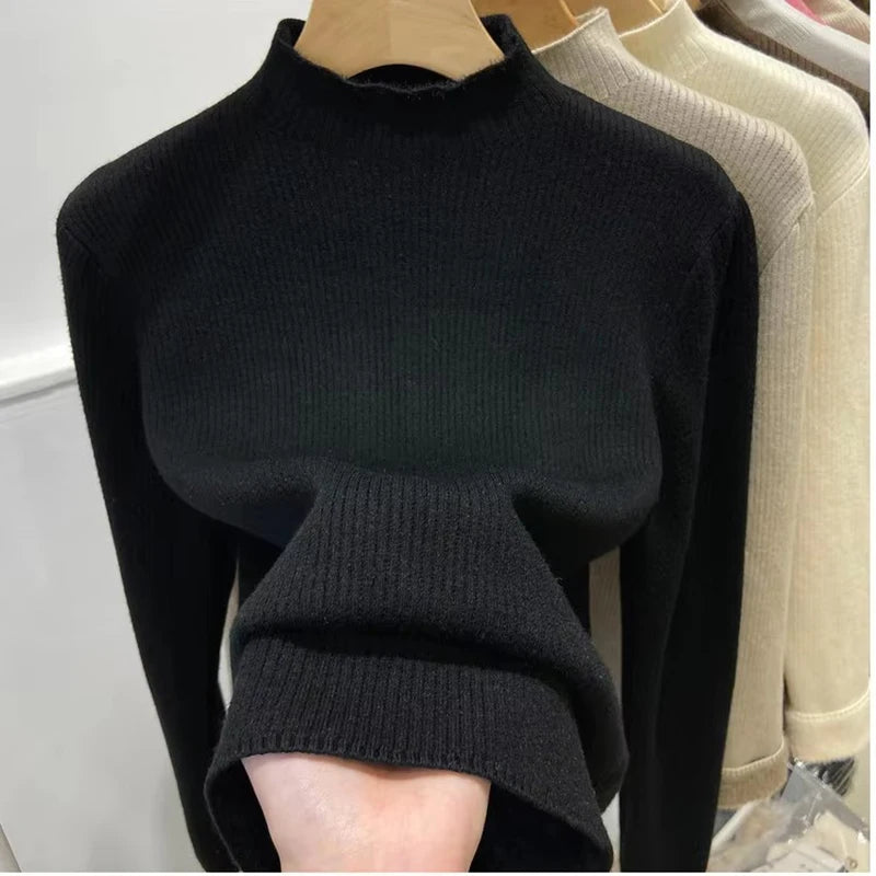 2025 Autumn and Winter Women's Solid Round Neck Sweater !