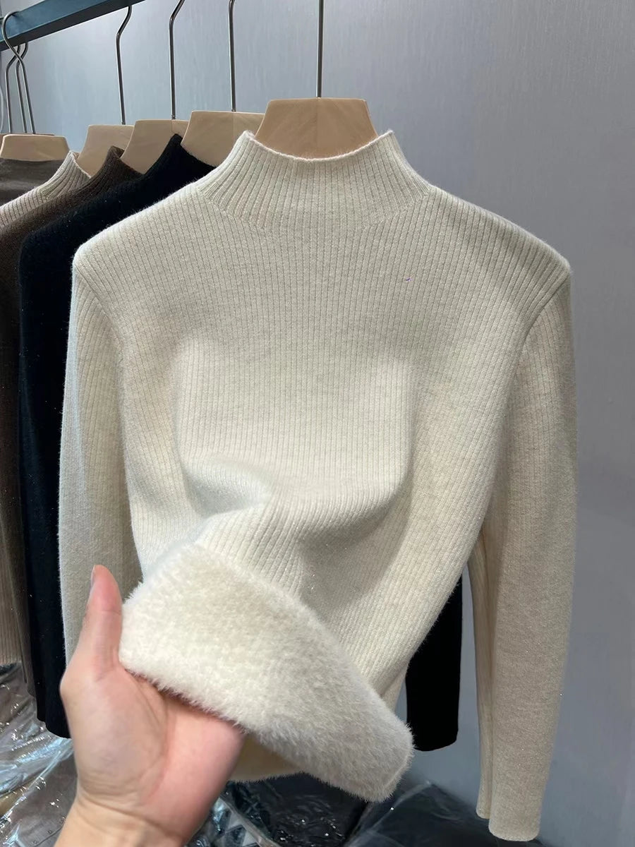 2025 Autumn and Winter Women's Solid Round Neck Sweater !