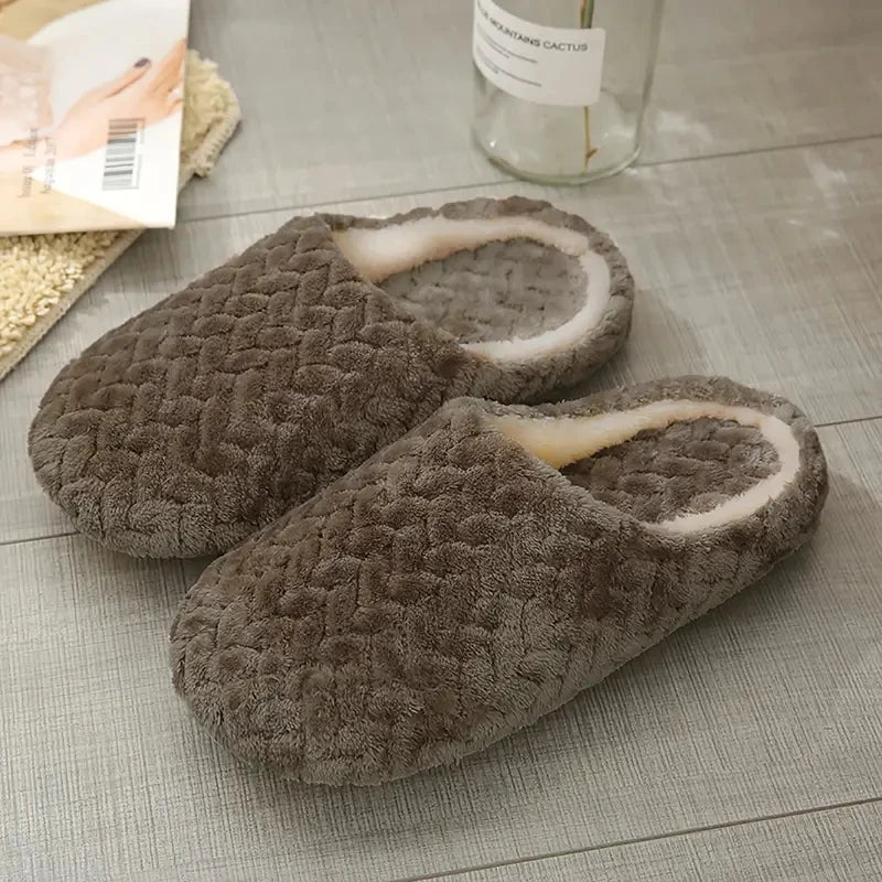 Unisex Fluffy Home Slippers Soft Lightweight Anti Slip Comfortable Indoor Slides for Autumn Winter !