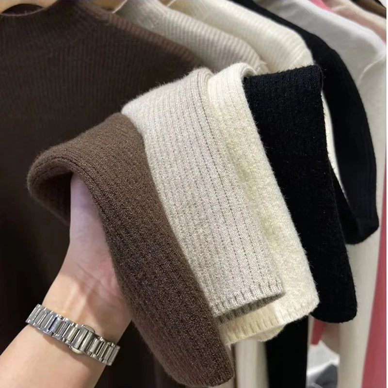 2025 Autumn and Winter Women's Solid Round Neck Sweater !