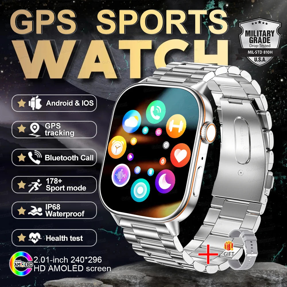New Ultra GPS Smart Watch 5 ATM Waterproof!