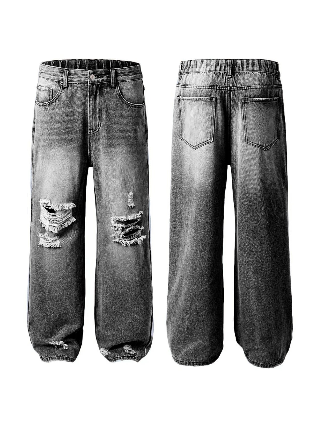 Women's wide-leg pants ripped !