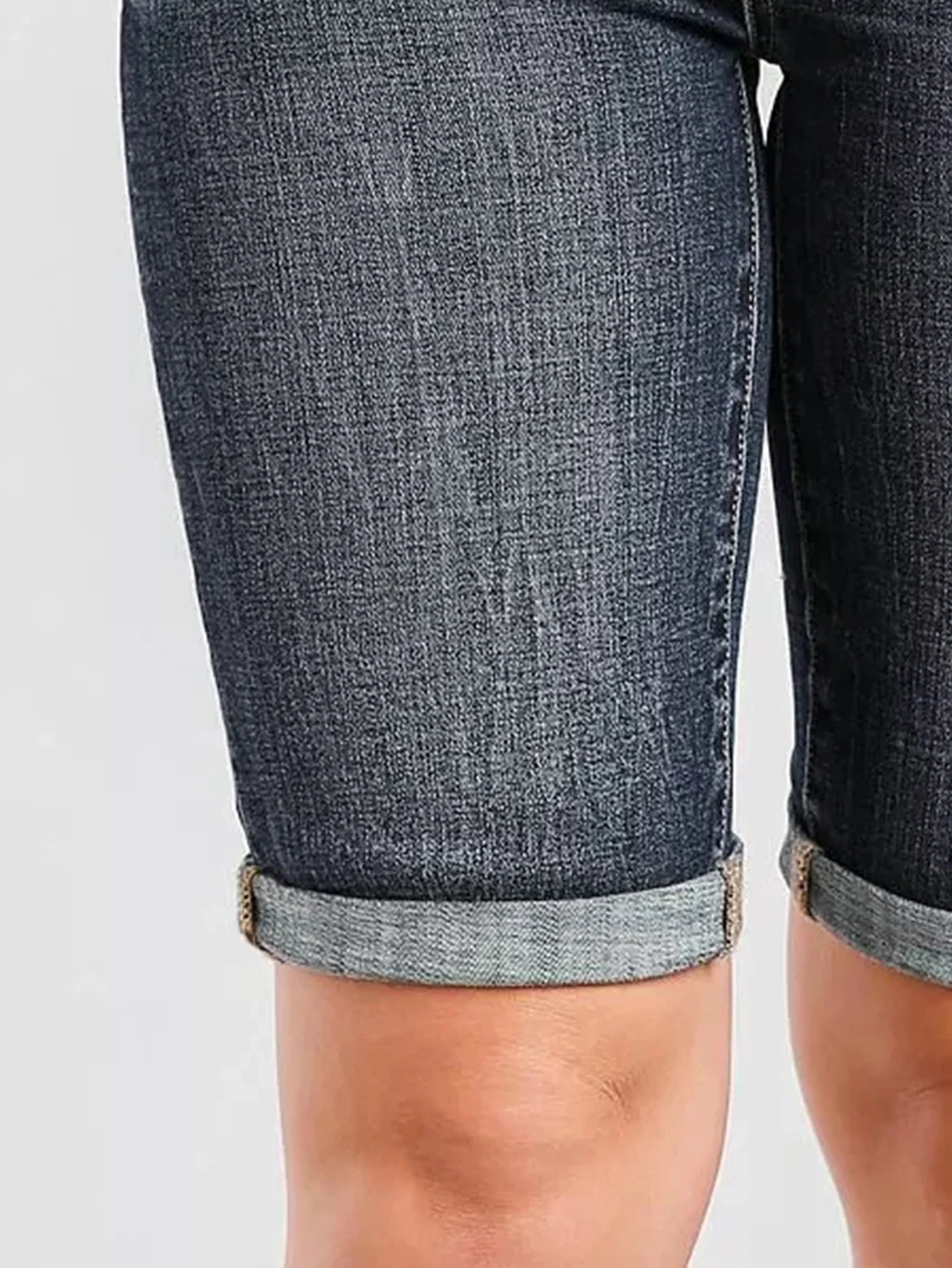 Women's Curling simple all-match Denim pants !