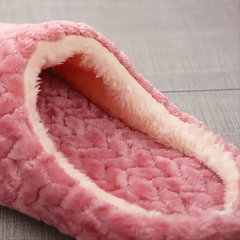 Unisex Fluffy Home Slippers Soft Lightweight Anti Slip Comfortable Indoor Slides for Autumn Winter !
