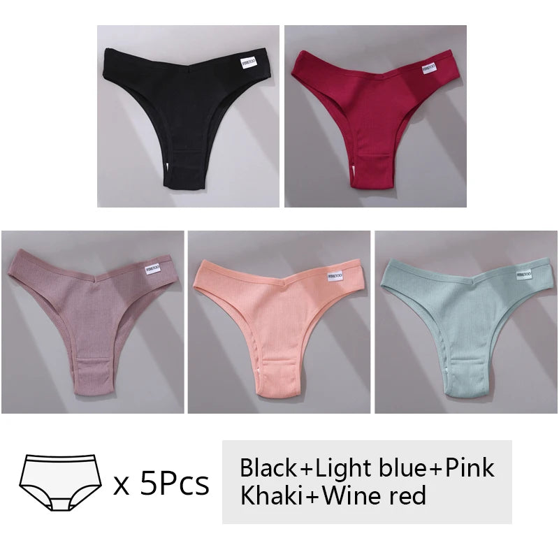 5Pcs/Set Women Cotton Brazilian Panties !