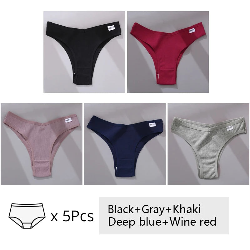 5Pcs/Set Women Cotton Brazilian Panties !