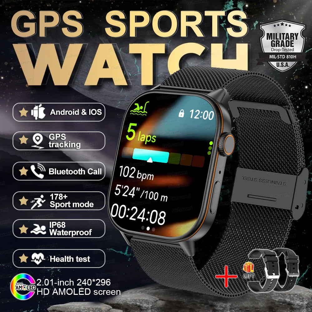 New Ultra GPS Smart Watch 5 ATM Waterproof!