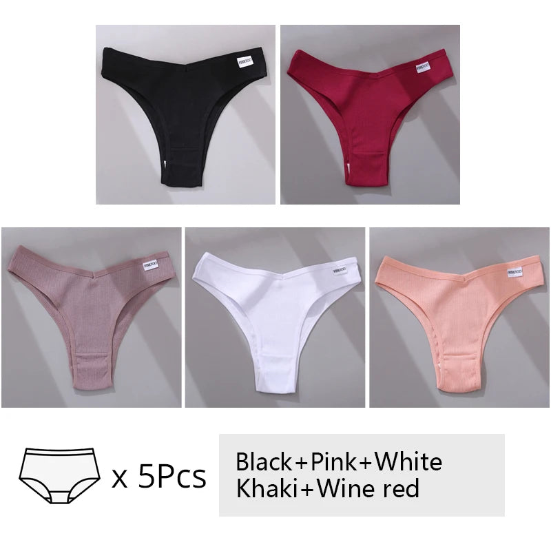 5Pcs/Set Women Cotton Brazilian Panties !