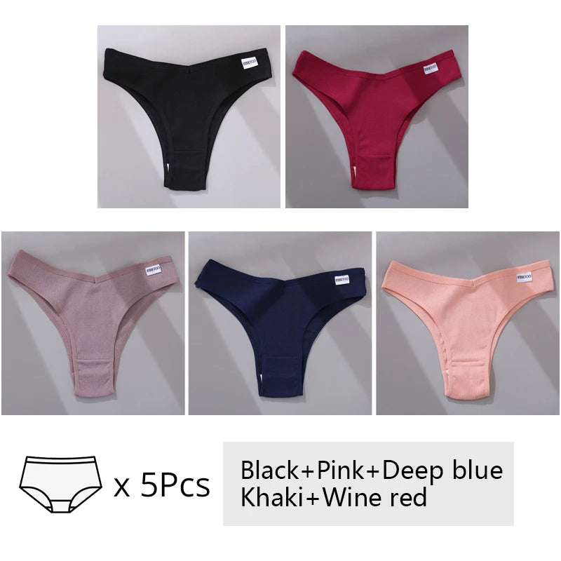 5Pcs/Set Women Cotton Brazilian Panties !