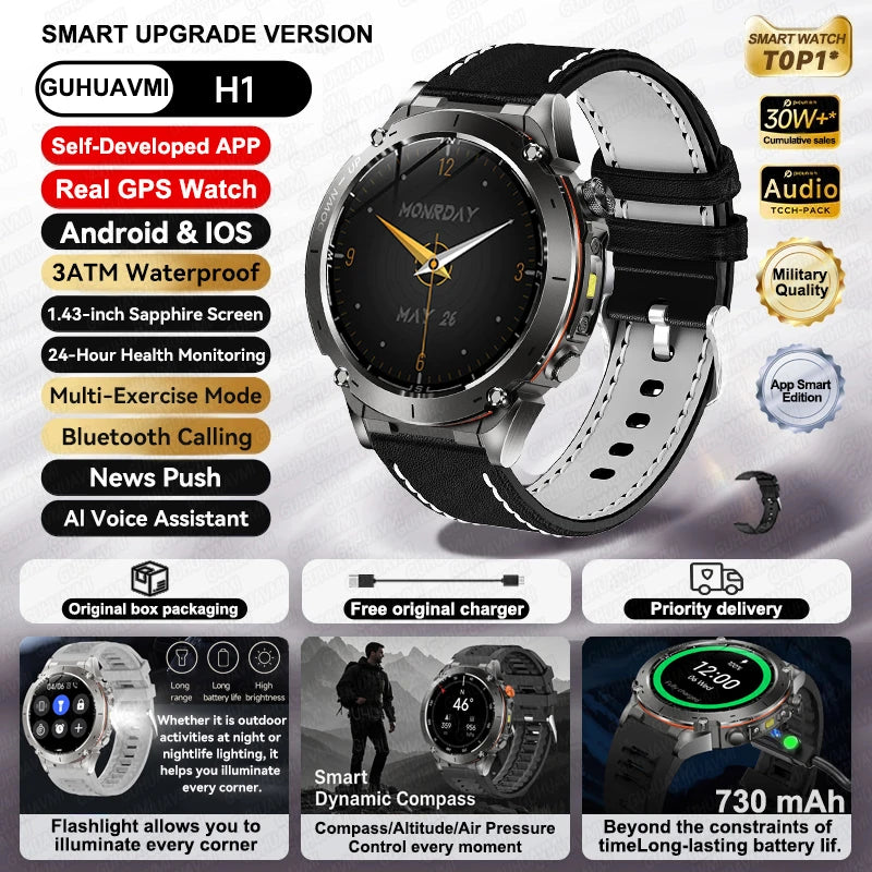 2025New Smart Watch Men 3ATM Waterproof  !