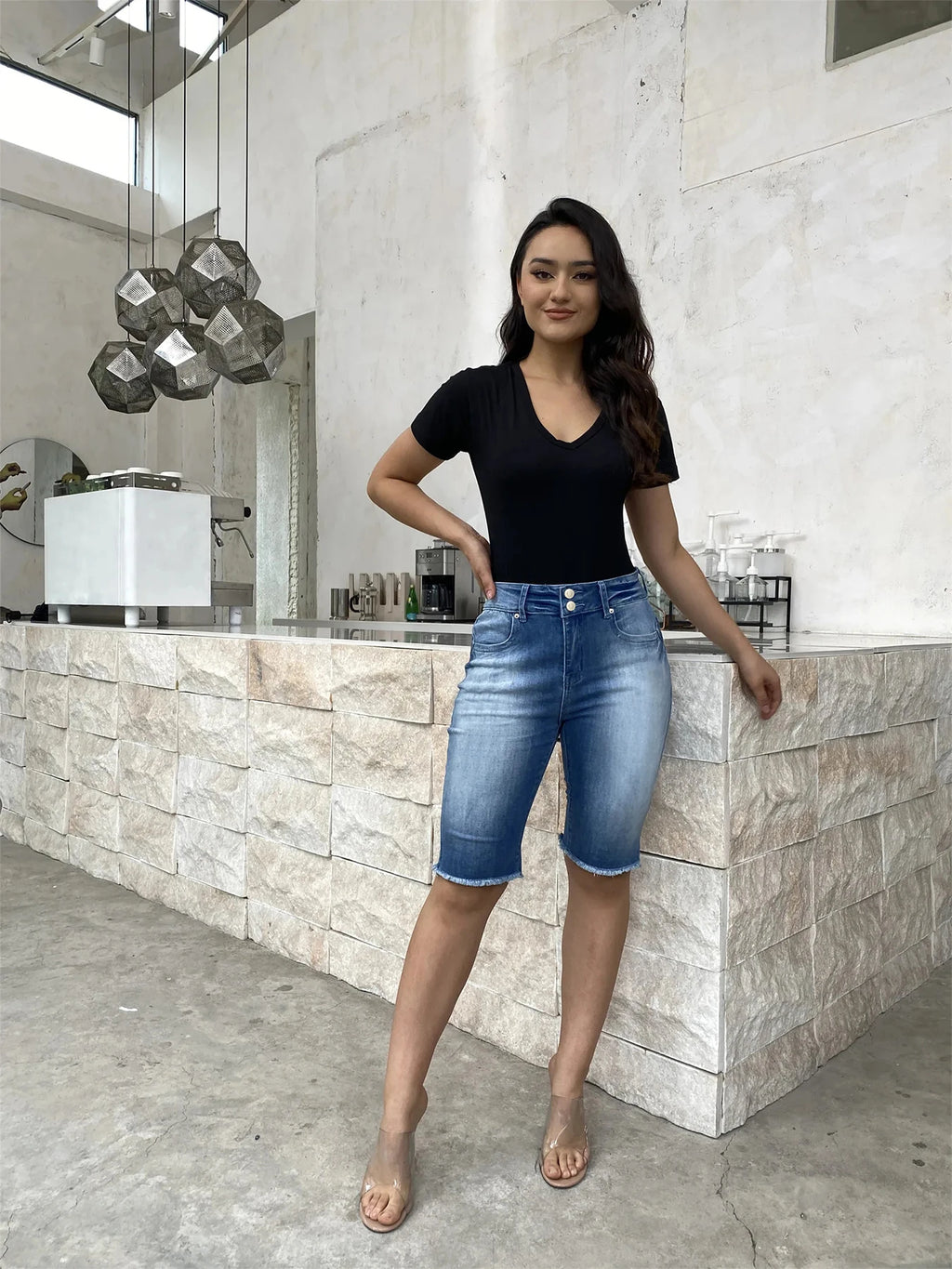 Women's Denim pants elastic slim!