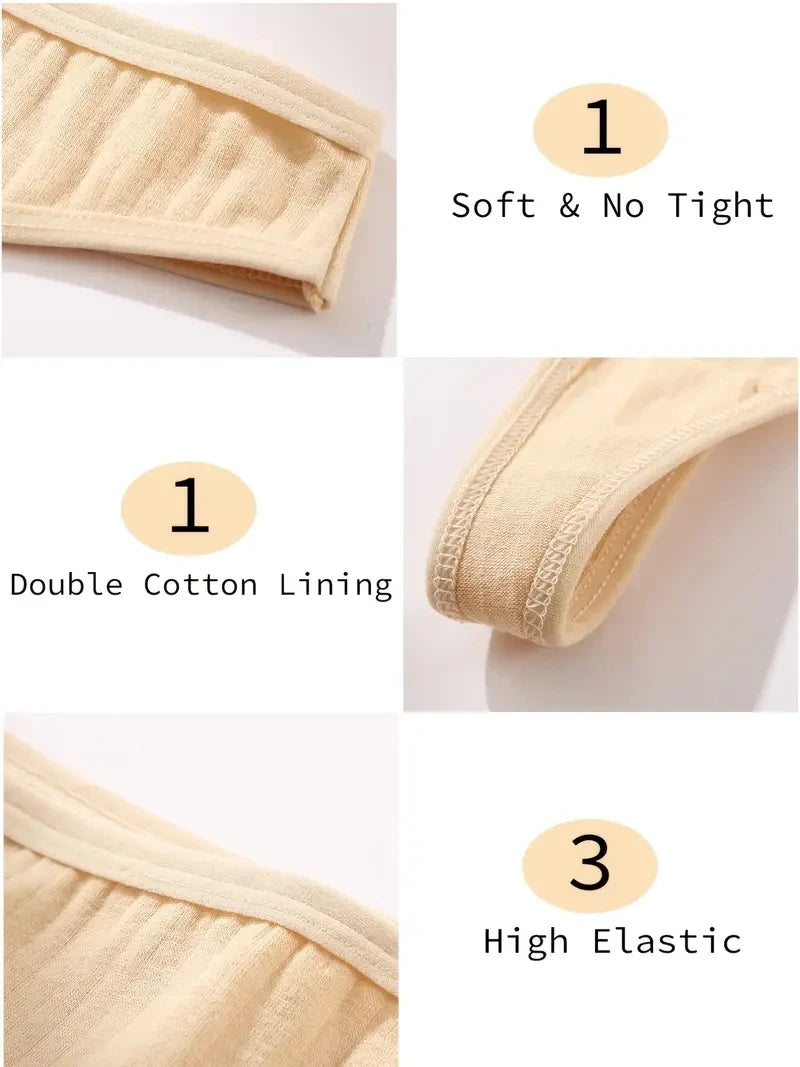 6Pcs/Set Women Cotton Thongs Panties Female  S-XL Intimates